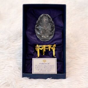 Authentic Signed and Numbered Faberge Crystal Egg #0161with Stand
